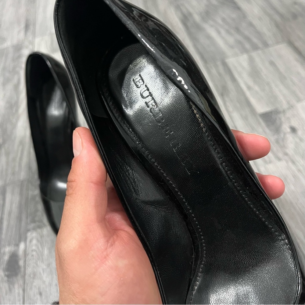 Burberry Black Patent Leather Platform Pumps - Picture 5 of 9